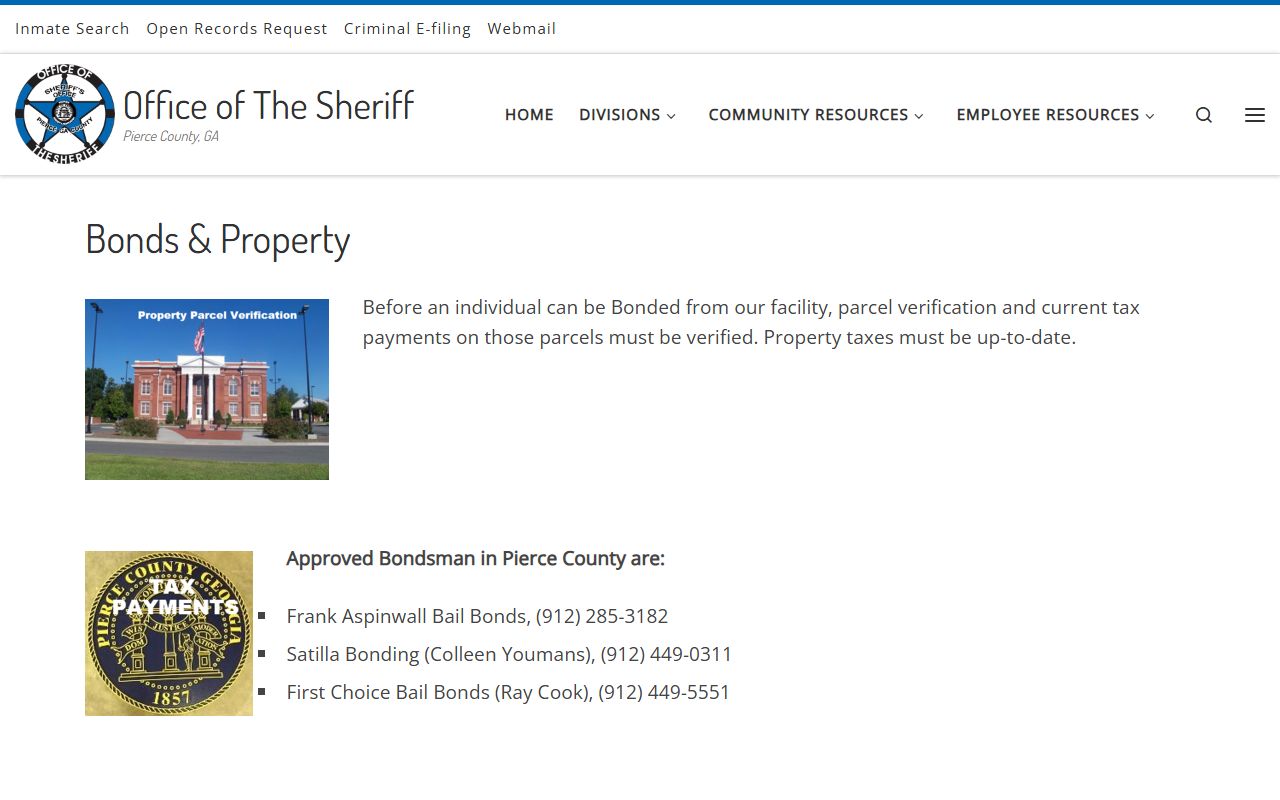 Pierce County Jail bond instructions for inmate release